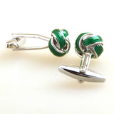 Laser Laser Chinese Knot Enamel Dropping Glue Cufflinks