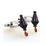 Cartoon Anime Grease Baking Paint Cufflinks