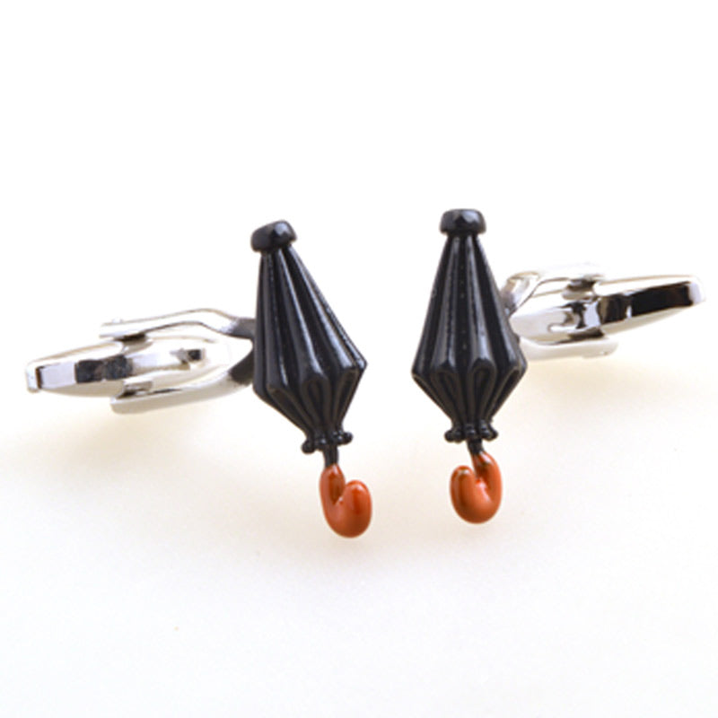 Cartoon Anime Grease Baking Paint Cufflinks