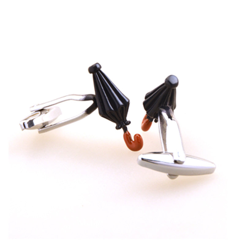 Cartoon Anime Grease Baking Paint Cufflinks