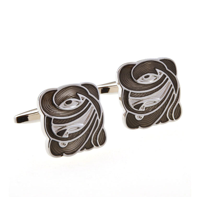 Enamel Dropping Glue Cufflinks
