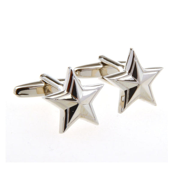 European & American Classical Plain Colour Metal Cufflinks