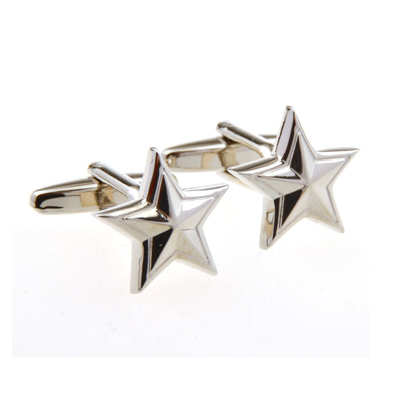 European & American Classical Plain Colour Metal Cufflinks