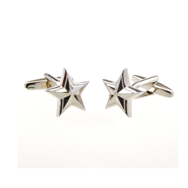 European & American Classical Plain Colour Metal Cufflinks