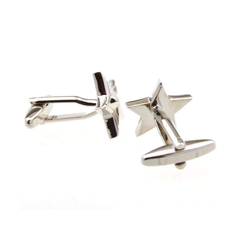 European & American Classical Plain Colour Metal Cufflinks