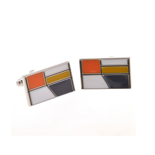 Enamel Dropping Glue Cufflinks