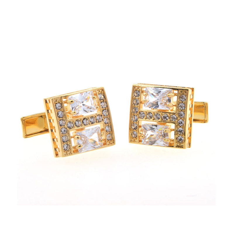 Crystal Zircon Cufflinks