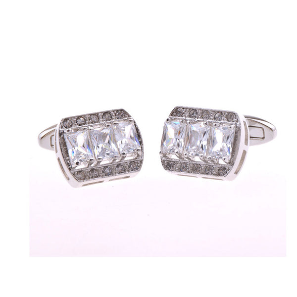 Crystal Zircon Cufflinks