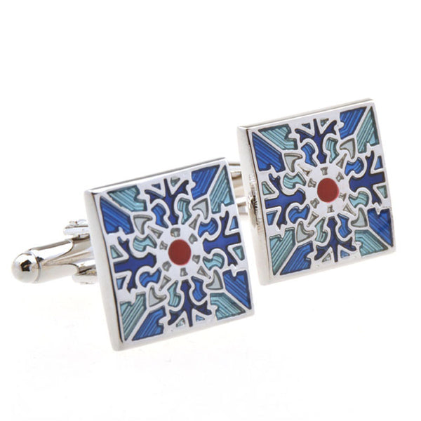 Enamel Dropping Glue Cufflinks
