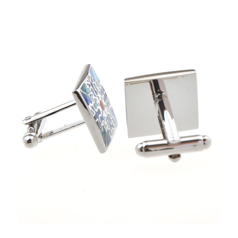 Enamel Dropping Glue Cufflinks