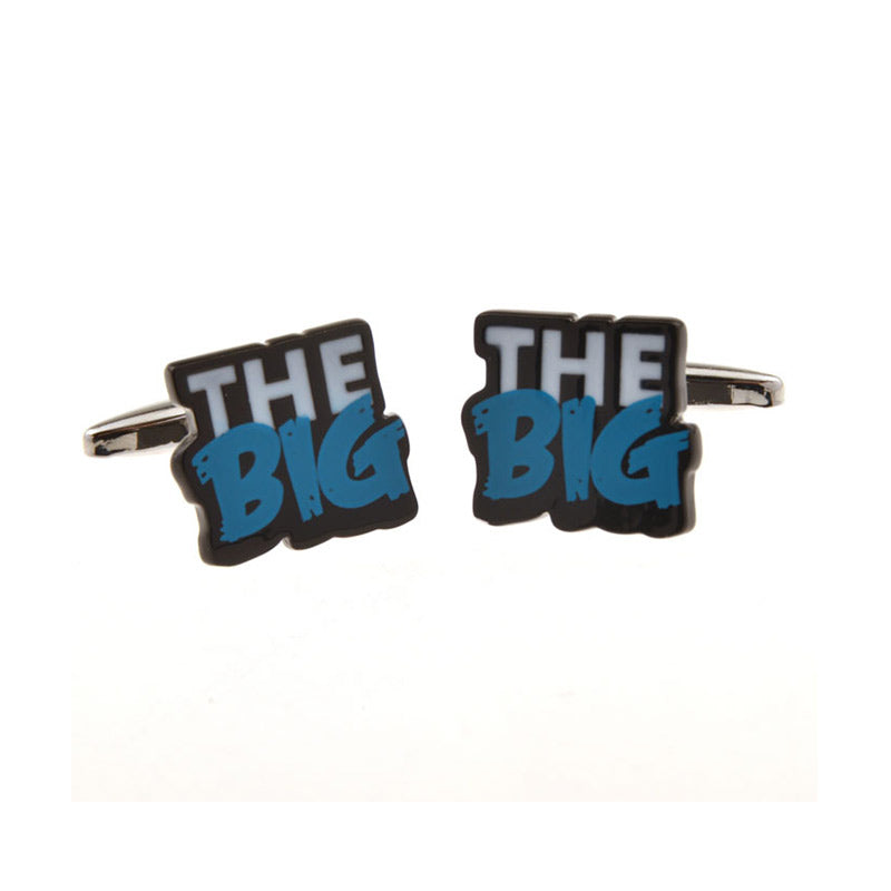 Cartoon Anime Grease Baking Paint Cufflinks