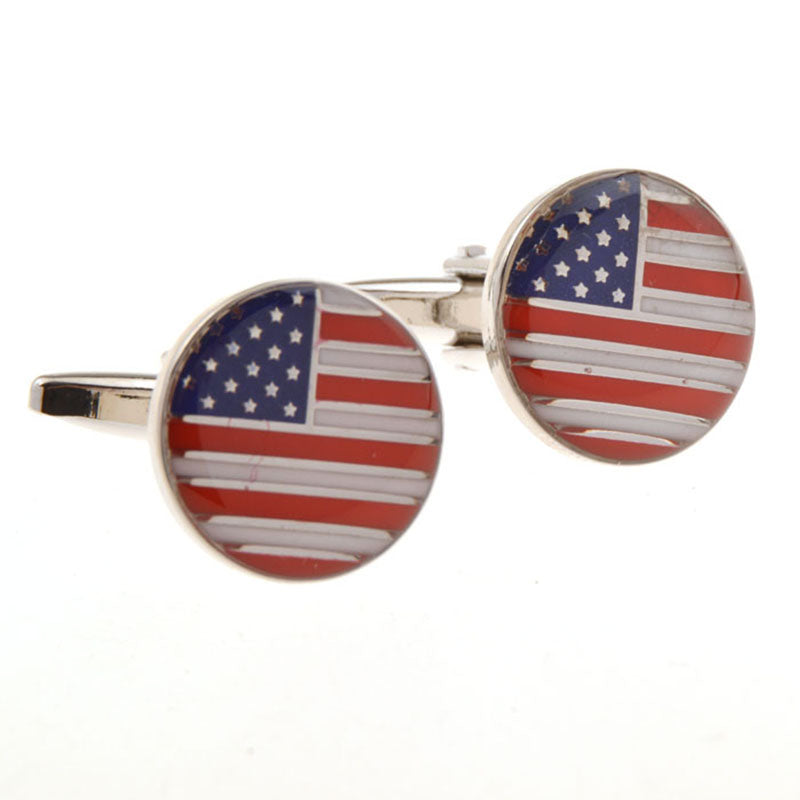 National Flag Music Enamel Dropping Glue Cufflinks