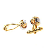 Laser Laser Chinese Knot Plain Colour Metal Cufflinks