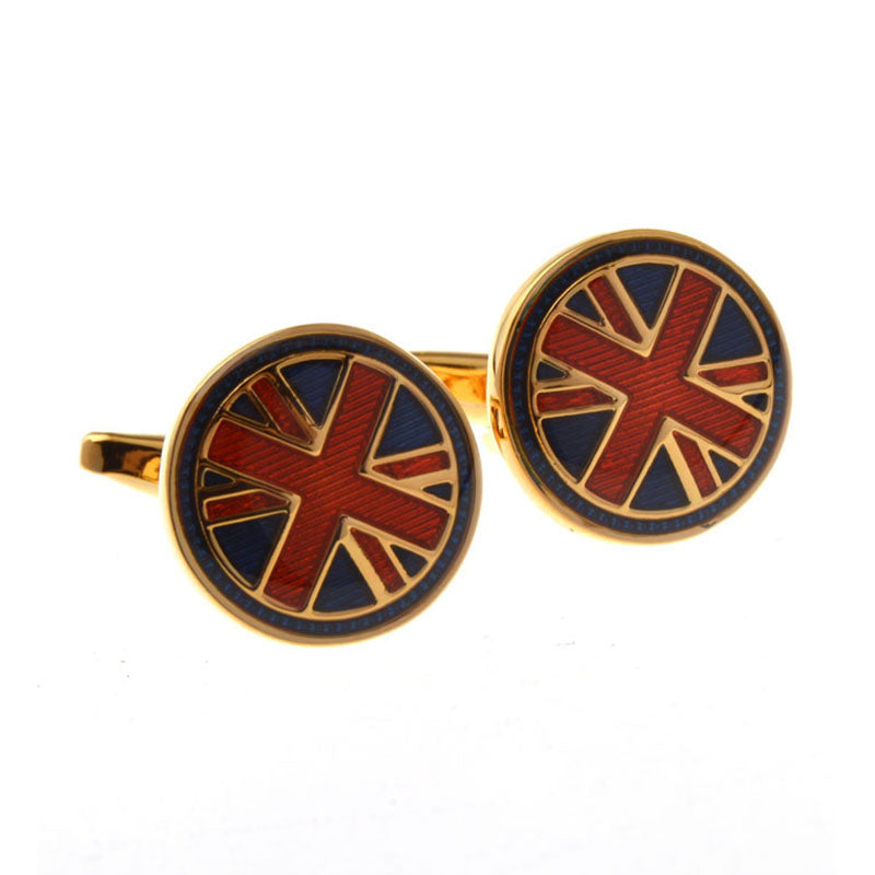 National Flag Music Enamel Dropping Glue Cufflinks