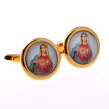 Cartoon Anime Cateye Glass Cufflinks