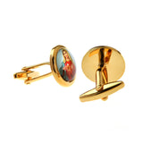 Cartoon Anime Cateye Glass Cufflinks