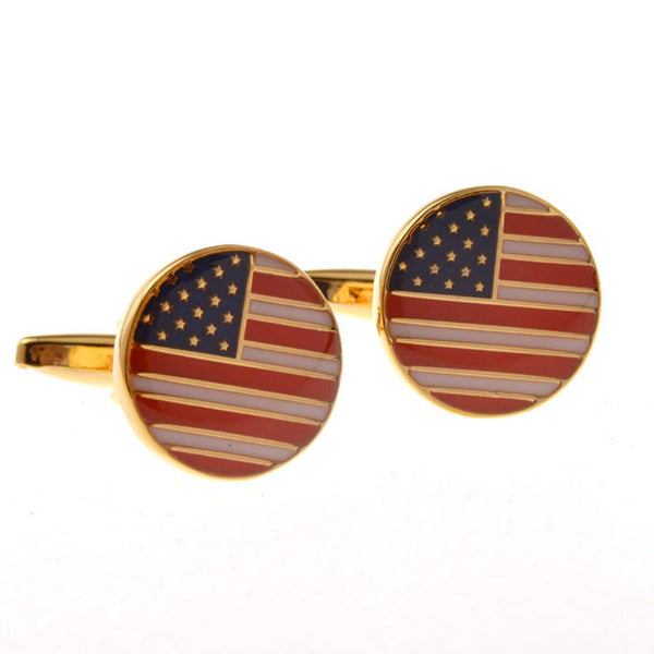 National Flag Music Enamel Dropping Glue Cufflinks
