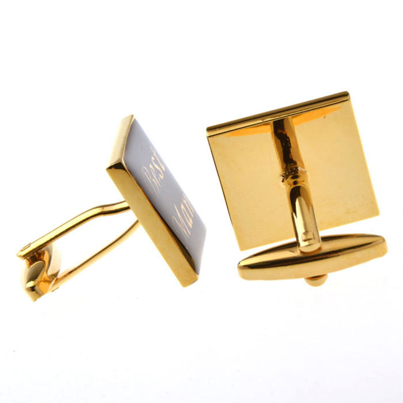Festivals Wedding Reception Enamel Dropping Glue Cufflinks