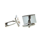 Laser Laser Chinese Knot Plain Colour Metal Cufflinks