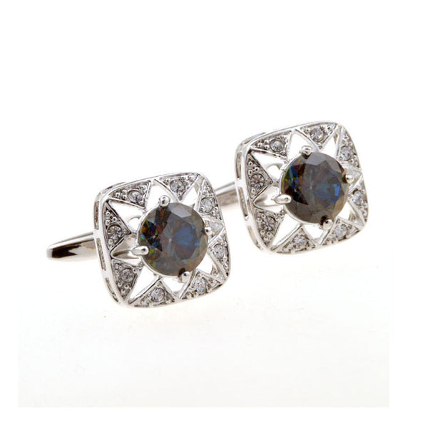 Crystal Zircon Cufflinks