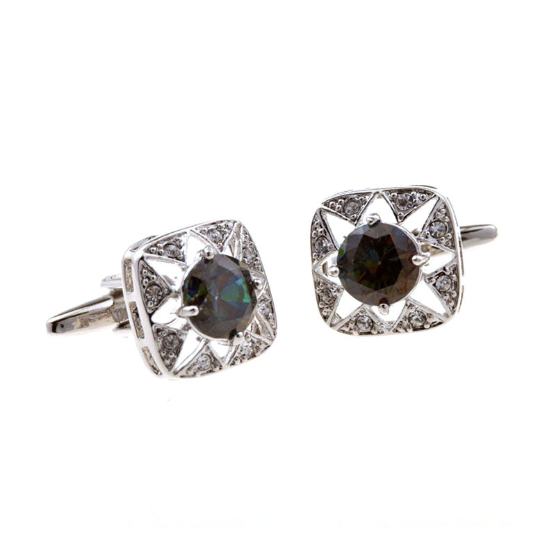 Crystal Zircon Cufflinks