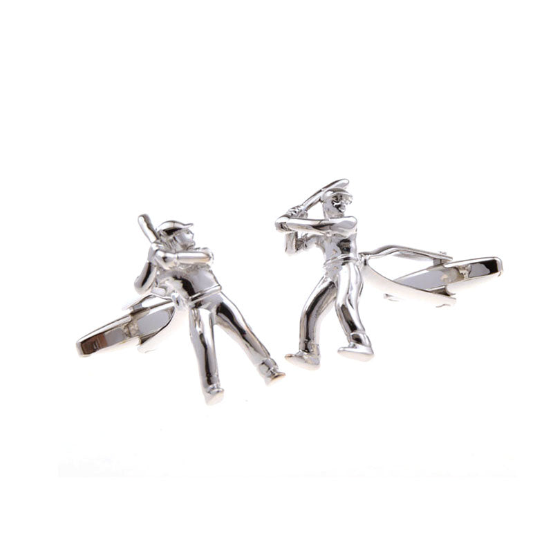 Sports Technology Plain Colour Metal Cufflinks