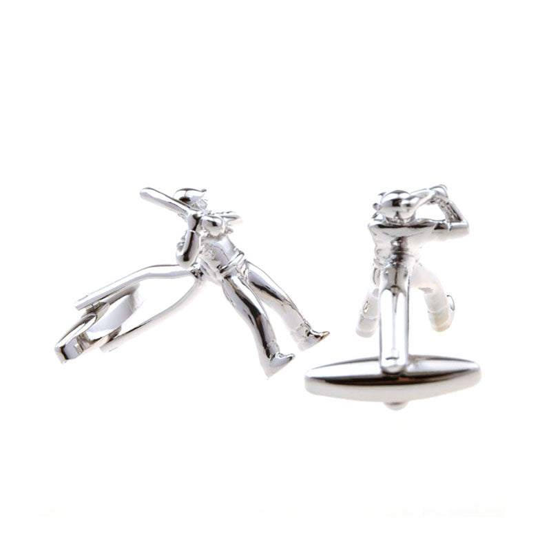 Sports Technology Plain Colour Metal Cufflinks