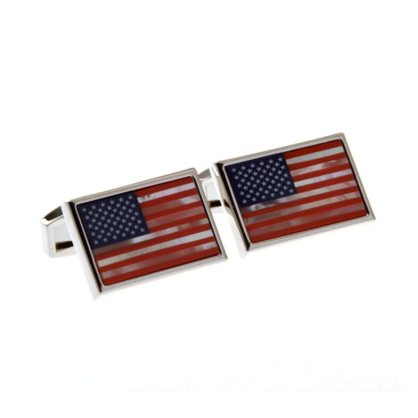 National Flag Music Shells Agate Cufflinks