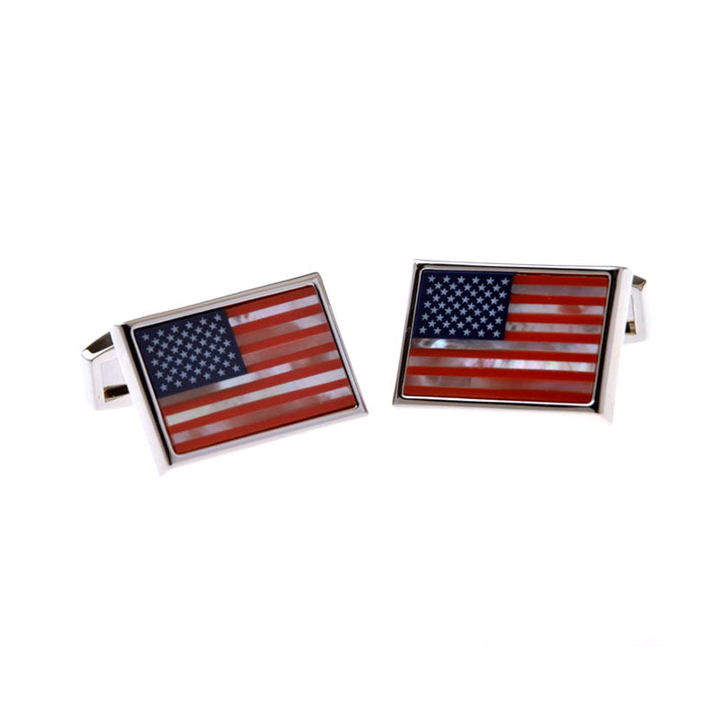 National Flag Music Shells Agate Cufflinks