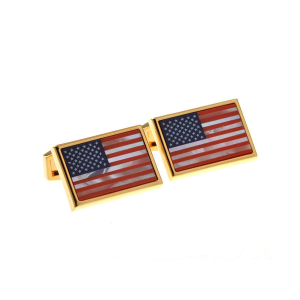 National Flag Music Shells Agate Cufflinks