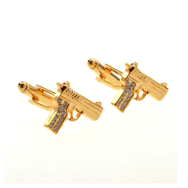 Military Tools Crystal Zircon Cufflinks