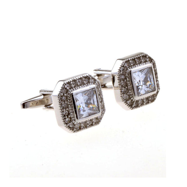 Crystal Zircon Cufflinks