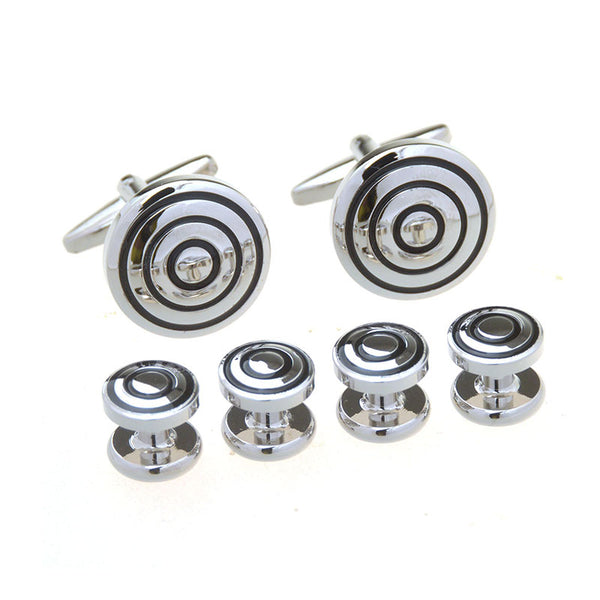 Enamel Dropping Glue Cufflinks And Collar Set