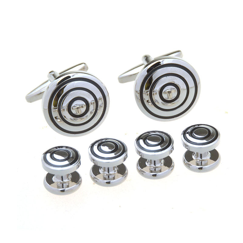 Enamel Dropping Glue Cufflinks And Collar Set