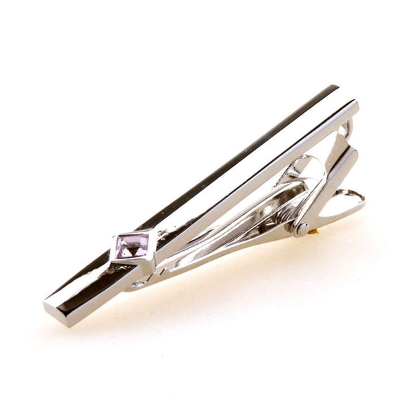 Crystal Zircon Tie Bars