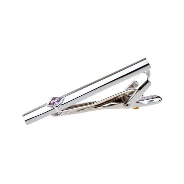 Crystal Zircon Tie Bars