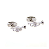 Laser Laser Chinese Knot Plain Colour Metal Cufflinks