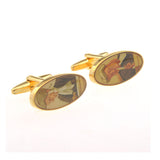 Enamel Dropping Glue Cufflinks