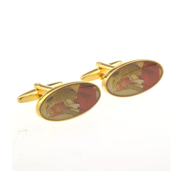 Enamel Dropping Glue Cufflinks