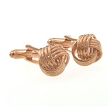 Laser Laser Chinese Knot Plain Colour Metal Cufflinks