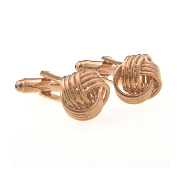 Laser Laser Chinese Knot Plain Colour Metal Cufflinks
