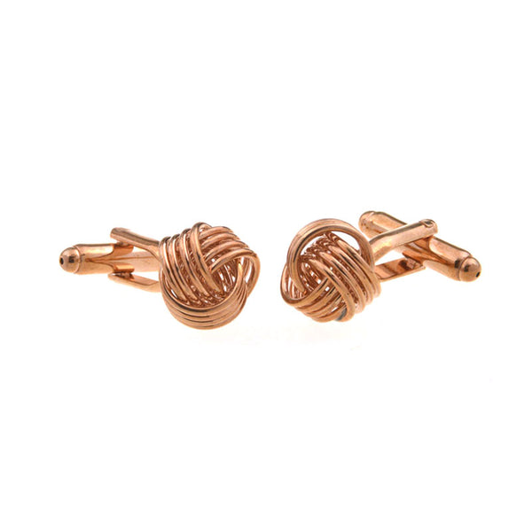 Laser Laser Chinese Knot Plain Colour Metal Cufflinks