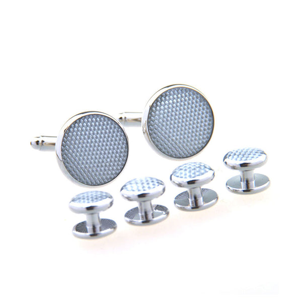 Enamel Dropping Glue Cufflinks And Collar Set