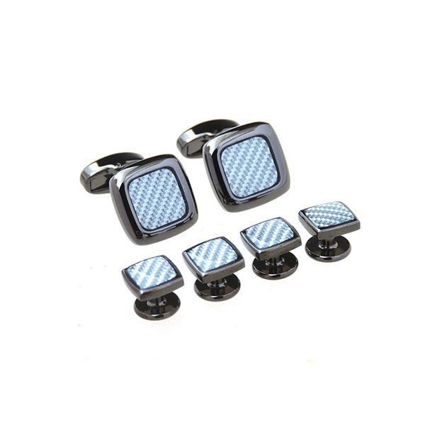 Enamel Dropping Glue Cufflinks And Collar Set