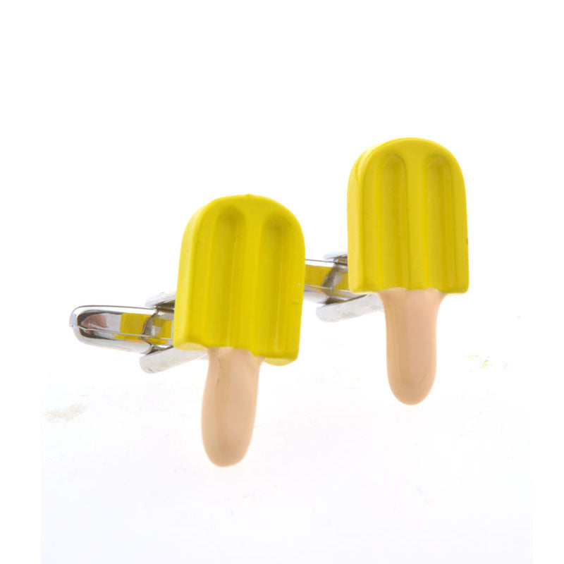 Cartoon Anime Grease Baking Paint Cufflinks