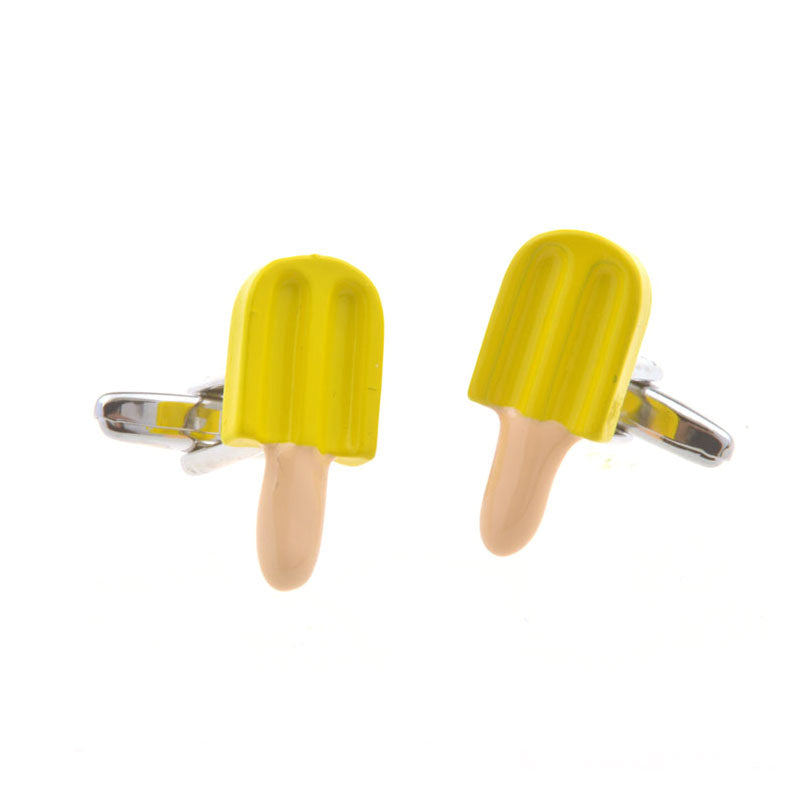 Cartoon Anime Grease Baking Paint Cufflinks