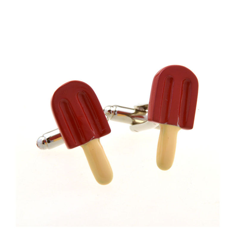 Cartoon Anime Grease Baking Paint Cufflinks