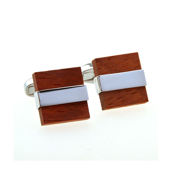 Natural Solid Wood Cufflinks