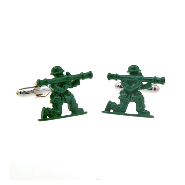 Cartoon Anime Grease Baking Paint Cufflinks