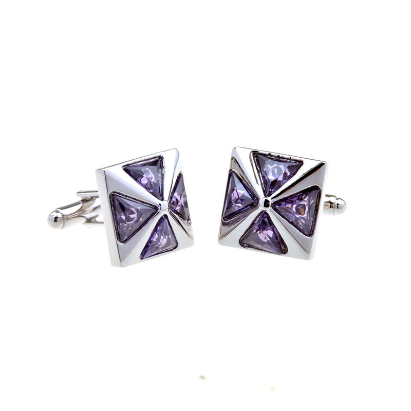 Crystal Zircon Cufflinks